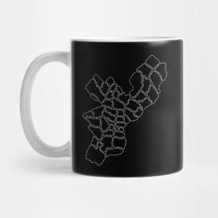 Philadelphia Zipcode Map (white) Mug